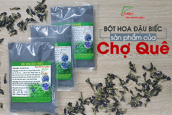 hoa đậu biếc khô 100% nguyên chất từ cành lá cây tự nhiên